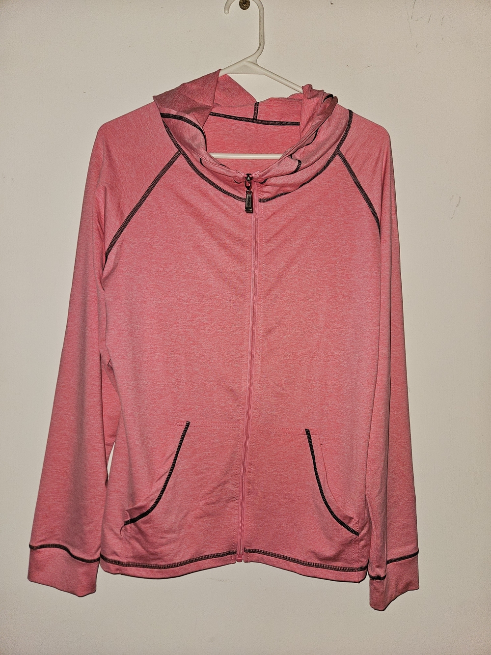 July' Song Lightweight Pink Hooded Zip Jacket Size XL